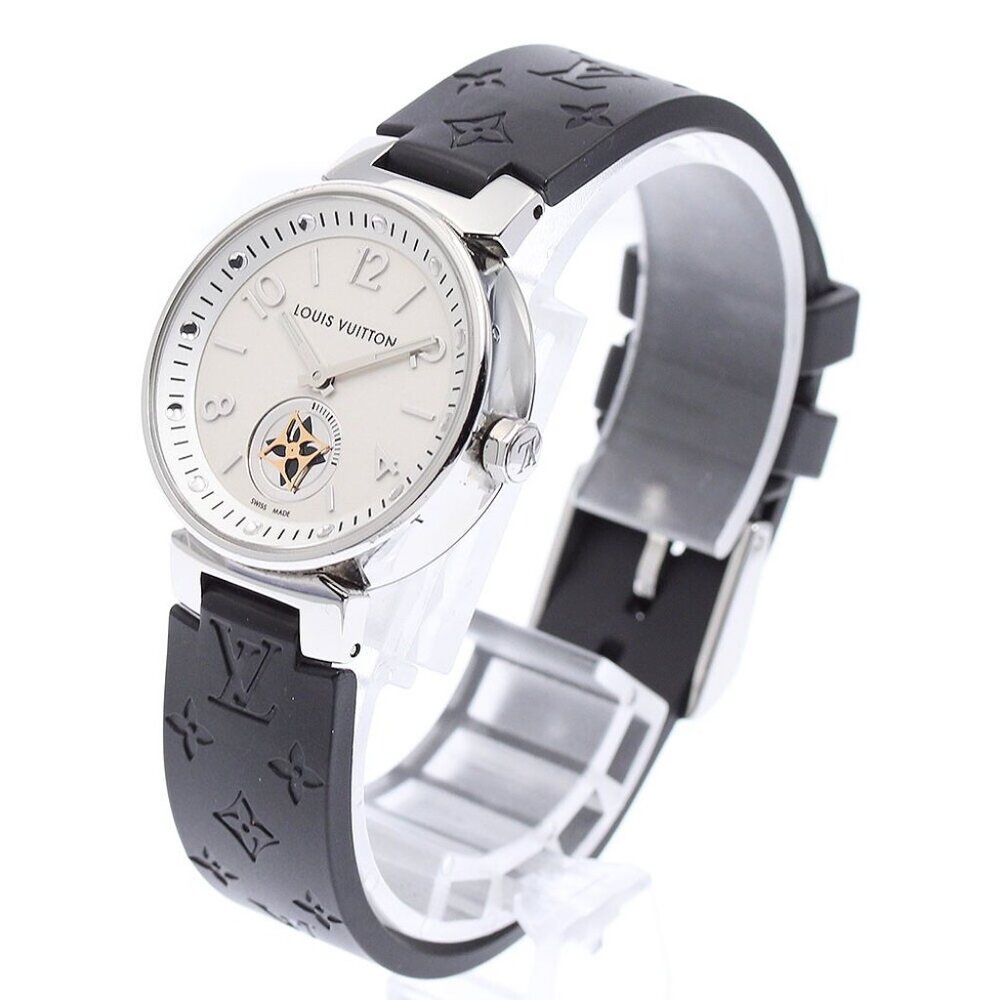 LOUIS VUITTON Tambour Moon Star Q8J10 Silver Dial Quartz Ladies Watch - Picture 2 of 12
